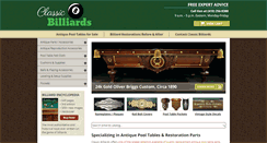 Desktop Screenshot of classicbilliards.net